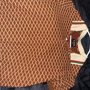 Brown Diamond Pattern Shirt